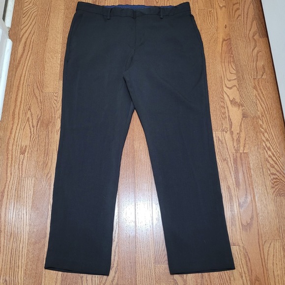 Perry Ellis Portfolio Mens Black Slim Fit Dress Pants 38x32 - Picture 1 of 11